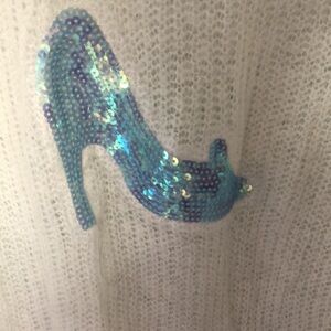 Lauren Conrad x Disney Cinderella glass slipper sweater M
